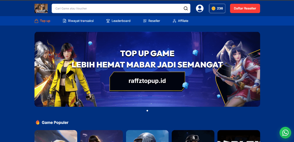 Raffz Top Up (PPOB & Game Voucher v2)