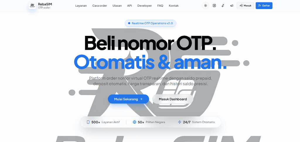 RebaSIM - RebaSIM Full Stack OTP Web App